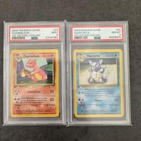 Pokemon Charmeleon PSA 9 + Wartortle PSA 8