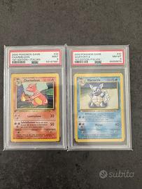 Pokemon Charmeleon PSA 9 + Wartortle PSA 8