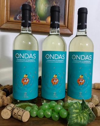 3 bottiglie di Ondas  Vermentino di Sardegna 