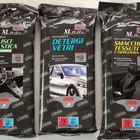 3 pacchi panni umidificati per pulizia auto