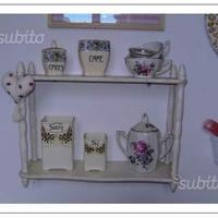 Etagere laccato shabby chic