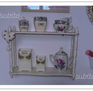 Etagere laccato shabby chic