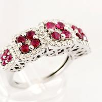 Anello riviera Donna Oro Rosa Diamanti e Rubini