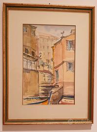 Quadro di Boccadasse, 1976 - acquarello