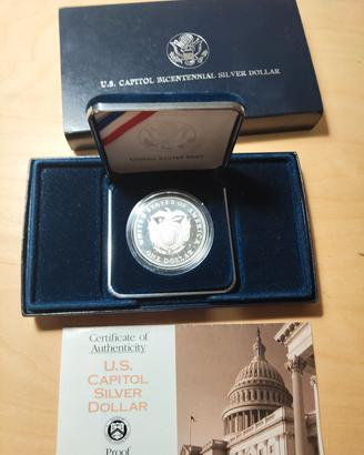 Dollaro americano proof in argento 