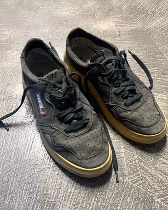 Sneakers Autry Medalist, nabuk verde scuro