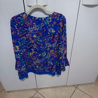 blusa blu maniche lunghe 