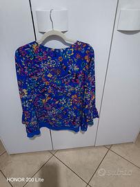 blusa blu maniche lunghe 