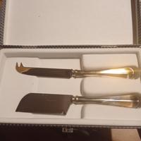 coppia utensili per carne acciaio e argentato