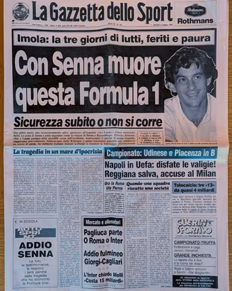 Gazzetta dello Sport 03/05/1994 A. Senna ORIGINALE
