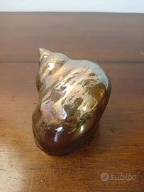 Conchiglia fermacarte placcata argento, vintage