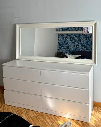 SPECCHIO  BIANCO DA PARETE verticale orizzontale