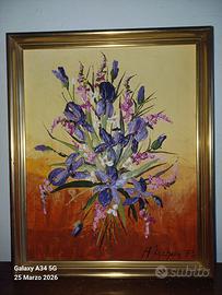 A. LACHAIRE BOUQUET FLOREALE DIPINTO OLIO SU TELA