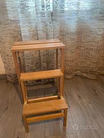 Scaletta legno richiudibile 3 gradini