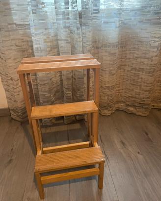 Scaletta legno richiudibile 3 gradini