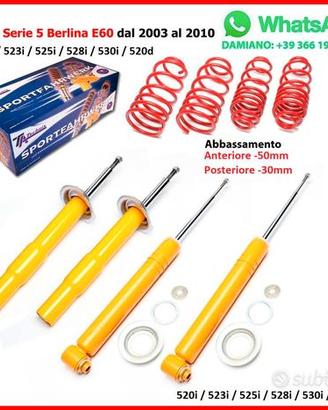 4 Ammortizzatori Sportivi BMW 5 E60 520d -50/30mm