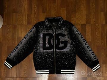 Giacca Felpa zip Dolce & Gabbana Diamond Nera XL