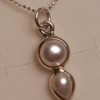 Collana con ciondolo perle - Arg. 925