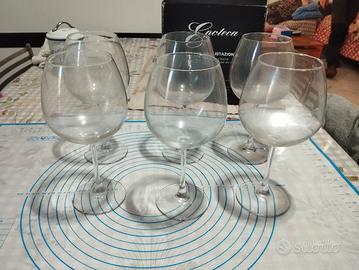 6 bicchieri vino rosso