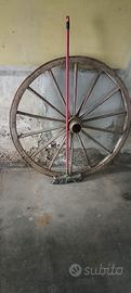 Ruote carretto in legno-