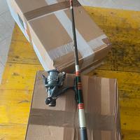 canna da pesca trota lago