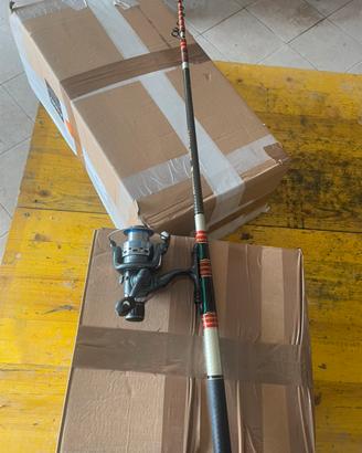 canna da pesca trota lago