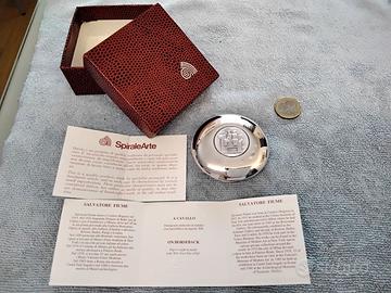 Fermacarte argento 800 Salvatore Fiume SpiraleArte