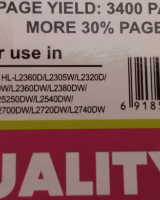 Toner compatibile per stampante laser Brother