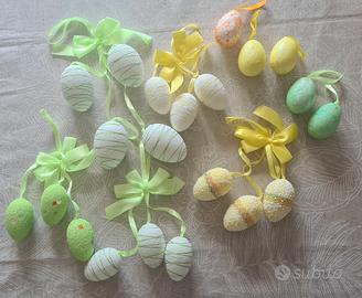 5 set di Uova di pasqua decorative + 5 sfuse