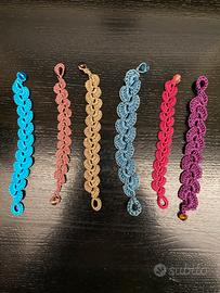 Braccialetti uncinetto vari colori