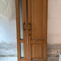Porta ingresso in legno massello 230x100