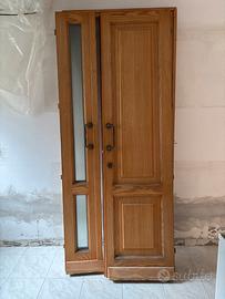 Porta ingresso in legno massello 230x100