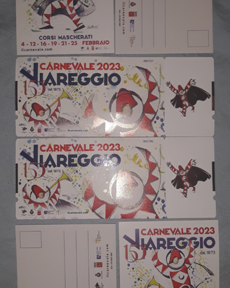 Carnevale VIAREGGIO 2023 i biglietti ricordo