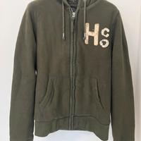 Felpa Hollister con zip e cappuccio foderata teddy