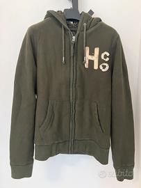 Felpa Hollister con zip e cappuccio foderata teddy