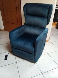 poltrona relax con alzata reclinabile elettrica 
