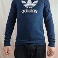 Felpa Adidas Blu Trefoil - Unisex - Originale
