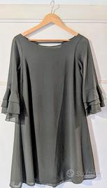 Vestito Miss Miss verde kaki elegante – taglia M