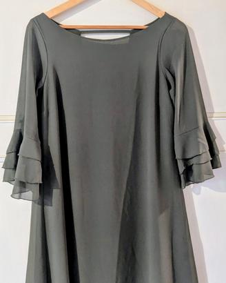 Vestito Miss Miss verde kaki elegante – taglia M