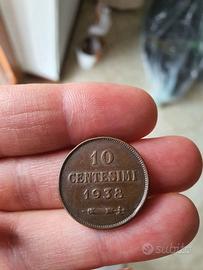 Moneta 10 centesimi San Marino 1938