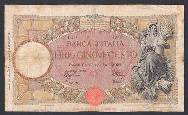 Banconota da 500 lire del 1942