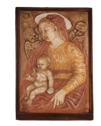 Madonna con Bambino Bassorilievo in Gesso