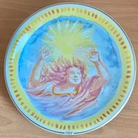 Aligi SASSU Piatto ceramica 1984 L’angelo della