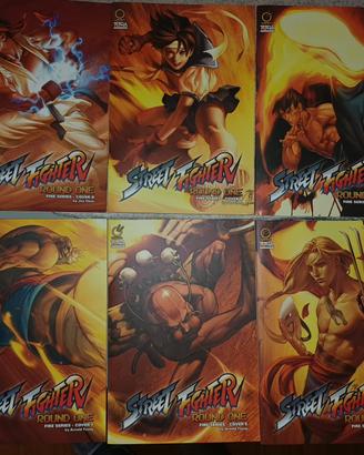 Set Completo Street Fighter Round One - Fire Serie