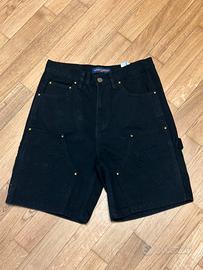 shorts LV neri in denim
