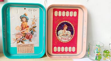 vintage n 2 vassoi Coca-Cola da collezione in latt