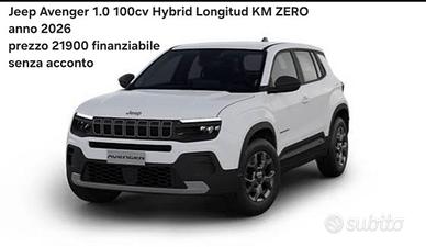 Jeep Avenger 1.2 Turbo 100 CV MHEV Longitude KM ZE