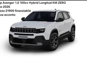 Jeep Avenger 1.2 Turbo 100 CV MHEV Longitude KM ZE