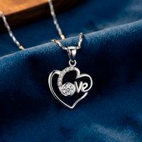Collana Cuore LOVE in Argento 925 e Zirconi