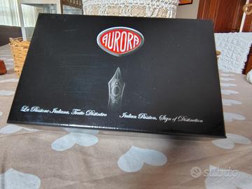 Coppia Penne Aurora FCA argento 925 Roller, Sfera